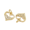 Brass Micro Pave Cubic Zirconia Pendants ZIRC-I367-05G-09-2