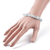 Natural Aquamarine Chips Beaded Jewelry Set SJEW-JS01232-07-3