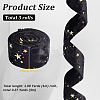 3M Double Sided Star Gold Stamping Flannelette Ribbons for Sewing Craft SRIB-GF0001-55C-2