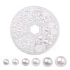 1Box ABS Plastic Imitation Pearl Dome Cabochons SACR-JP0001-09-1