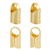 4Pcs Column Sterling Silver Cord Ends STER-BC0004-47G-1