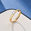 Stainless Steel with Rhinestone Finger Rings FS-WGB751E-31-1