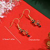 Brass Dangle Earrings XP1117-3-2