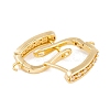 Rack Plating Brass Cubic Zirconia Hoop Earring Findings KK-S374-04G-04-2