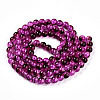 Transparent Crackle Glass Bead Strands X1-GLAA-T025-8mm-02F-2