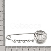 Shell Shape 304 Stainless Steel Safety Pins Five Brooch Findings SA-CBAB767-06D-P-3
