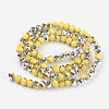 Electroplate Opaque Glass Beads Strands EGLA-A034-P6mm-M07-2