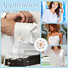 6Pcs Zinc Alloy & Rhinestone Cufflinks BUTT-PH0001-83LG-5