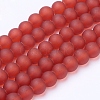 Baking Paint Transparent Glass Bead Strands X-GLAA-S031-8mm-06-2