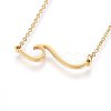 Ion Plating(IP) 304 Stainless Steel Pendant Necklaces NJEW-H491-17G-2