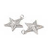 Brass Micro Pave Cubic Zirconia Pendants KK-E068-VB102-3