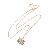 Brass Enamel Book Pendant Necklaces for Women KK-CBAF5B9-01G-05-2