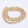 Electroplate Glass Beads Strands EGLA-D015-15x10mm-24-1