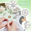12Pcs 1-Hole Alloy Shank Buttons BUTT-FG0001-29-3