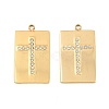 304 Stainless Steel Rhinestone Pendants RB-CBADC81-13G-01-1