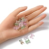 35Pcs Transparent Spray Painted Glass Beads GLAA-YW0001-64-5