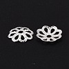 Silver Color Plated Brass Bead Caps X-EC134-S-3