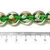Handmade Gold Foil and Silver Foil Lampwork Flat Round Beads FOIL-C001-02B-4