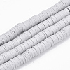 Flat Round Handmade Polymer Clay Bead Spacers X-CLAY-R067-4.0mm-39-3