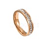 304 Stainless Steel Crystal Rhinestone Finger Rings FS-WG432ED-04-2