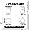 60Pcs 2 Style Silicone Pendant SIL-GF0001-43D-2