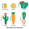48Pcs 6 Styles PVC Plastic Cabochons PVC-SC0001-01-2