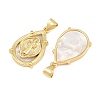 Brass Shell Pendants CU-CBA9482-05G-05-2