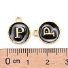 Golden Plated Alloy Charms LS-ENAM-S118-02P-3