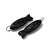 Natural Obsidian Carved Pendants G-G314-01P-07-2