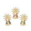 Brass Micro Pave Cubic Zirconia Pendants ZIRC-P106-47G-1