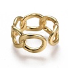Brass Cuff Rings X-RJEW-F105-03G-2