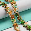 Spray Painted Synthetic Turquoise Beads Strands G-E617-A04-02-2