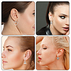 12 Pairs 12 Styles Cherry & Triangle & Eye & Bear & Zipper Buckle Alloy Dangle Stud Earrings for Women EJEW-AN0003-10-3