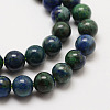 Natural Chrysocolla and Lapis Lazuli Beads Strands G-P281-03-10mm-3
