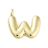 Rack Plating Brass Balloon Letter Pendants KK-C050-01G-W-1