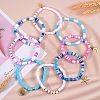 Polymer Clay Stretch Bracelets Sets BJEW-SZ0001-54-1