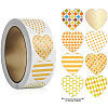 500 Paste  Paper Self-Adhesive Heart Stickers AJEW-S085-02D-1
