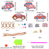 DIY Cars Diamond Painting Keychains Kits DIY-WH0182-16-2