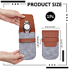 Portable PU Leather & Felt Single Watch Pouch Storage Bags ABAG-WH0248-501B-2