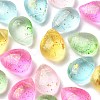 20Pcs 5 Colors Transparent Spray Painted Glass Beads GLAA-YW0001-91-1