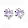 Brass Micro Pave Cubic Zirconia Charms KK-L208-06P-03-2