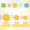 90Pcs 15 Styles Opaque Resin Cabochons CRES-PH0001-11-2