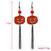 Halloween Theme Alloy Enamel Dangle Earrings FS-WG50C46-18-1