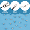 925 Sterling Silver Bead Tips with Suede Fabric Square Silver Polishing Cloth FIND-BC0013-10A-4