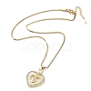 Mother's Day Brass Micro Pave Clear Cubic Zirconia Pendant Necklaces LS-NJEW-G126-01D-2