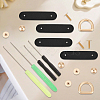 2Pcs PU Leather Suspension Clasps with Alloy D Rings AJEW-CL0004-98A-7