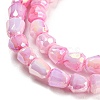 Electroplate Glass Beads Strand GLAA-G088-03-01E-4