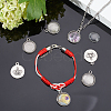 200Pcs DIY Half Round Pendant Making Kits DIY-AR0001-38AS-4