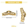 20Pcs Tibetan Style Alloy Curved Tube Beads FIND-DC0002-41-2