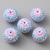 Resin Rhinestone Beads RESI-WH0034-35-2